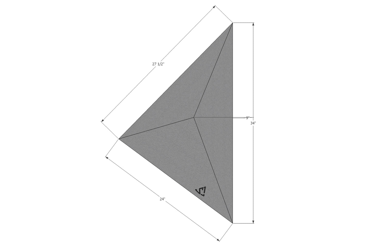 Offset Triangle 1 - High